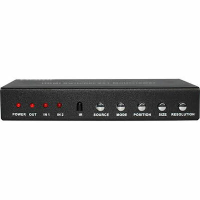 ランサーリンク 2入力1出力HDMI画面分割器(ブラック) HDSW-21MV【納期目安