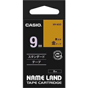 その他 (まとめ) カシオ CASIO ネームランド NAME LAND スタンダードテープ 9mm×8m 金/黒文字 XR-9GD 1個 ds-2228035