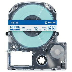 その他 (まとめ) キングジム テプラ PRO テープカートリッジ 12mm 白/青文字 SS12B 1個 ds-2228190