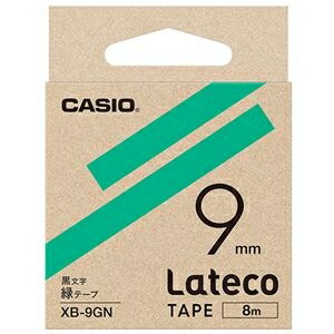 その他 (まとめ)カシオ ラテコ 詰替用テープ9mm×8m 緑 黒文字 XB-9GN 1個 ds-2299680