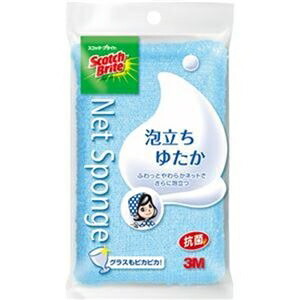 その他 (まとめ)3M スコッチ・ブライト泡立ちゆたかネットスポンジハード ブルー WNT-77KB 1個 ds-2303978