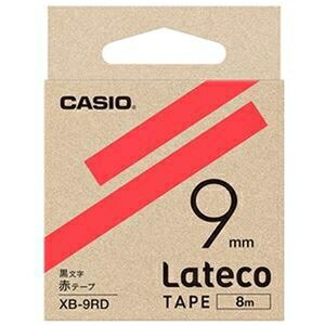 その他 (まとめ)カシオ ラテコ 詰替用テープ9mm×8m 赤 黒文字 XB-9RD 1個 ds-2306181