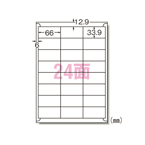 レーザープリンタラベル24面500入 28649 エーワン 4906186286497 レーザープリンタ ラベルシール トナー定着 カラーレーザープリンタ GPN