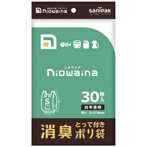 (まとめ) 日本サニパック ニオワイナとって付きポリ袋 S 1800枚入(30枚×60パック) ds-2460001