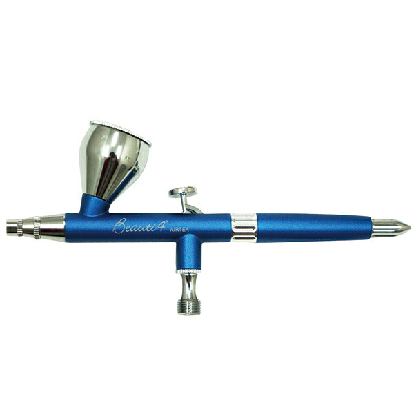 エアブラシビューティフォープラス(0.5mm) XP-B4C-COS エアテックス 4545257065199 エアブラシ ビューティ ダブルアクション カスタマイズ性 初心者向け 軽量 アジャスターネジ 0.5mm口径 15cc絵具カップ アルミ製