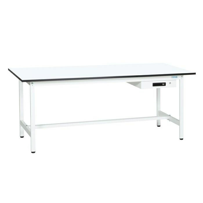 軽量作業台KAタイプ(キャビネット付) サカエ KA156AMW 軽量作業台 安価型 堅牢 スピーディー 抗菌 RoHS キャビネット付 メラミン天板 組み立て簡単 耐荷重180kg パールホワイト 29,170円