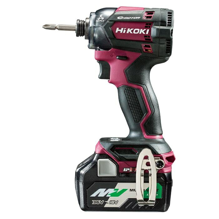 18Vコードレスインパクトドライバ フレアレッド 5.0Ah(BSL36A18X)×2個 付[KH01] HiKOKI WH18DC(2XPRZ) 18Vコードレス インパクトドライバ 軽量 コンパクト 低速モーターロック ビット振れ軽減 LEDライト 多彩なモード 防じん耐水 過度なほこりに注意 作業効率アップ