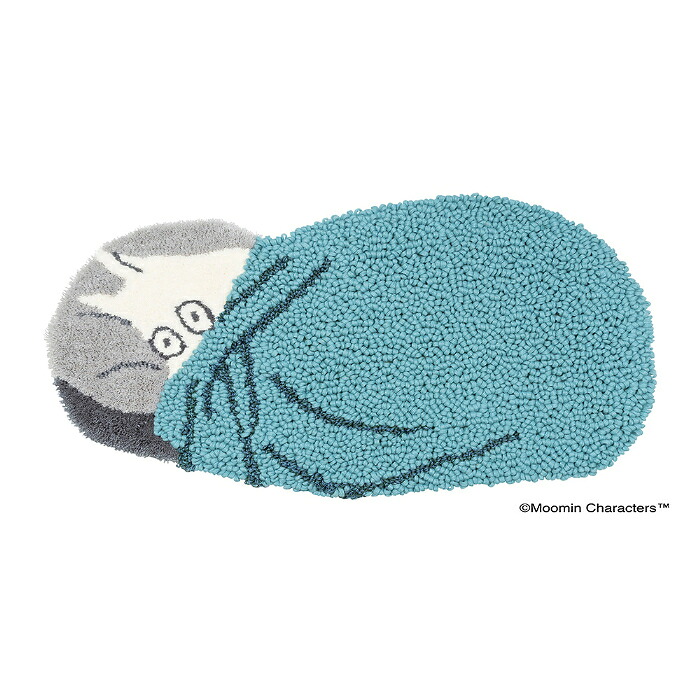 MOOMIN/ムーミン 眠れないムーミン マット (ブルー) ホームテイスト SH-26-MNS-BL ムーミン 眠れない ブルー 防ダニ 滑り止め 快適 ウール アクリル 日本製 キャンセル不可 往復運賃 予め|タンタンショップ