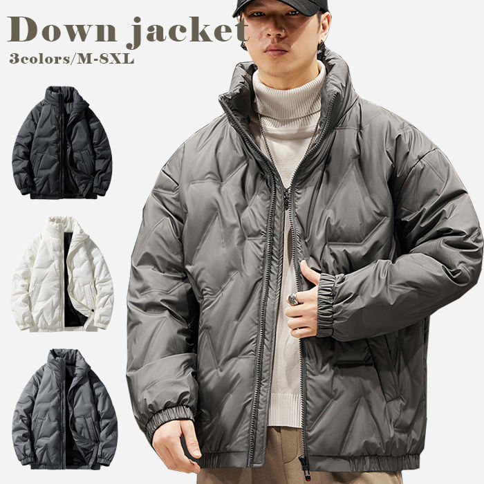 楽天市場】ダウンジャケット スタンドカラー メンズジャケット