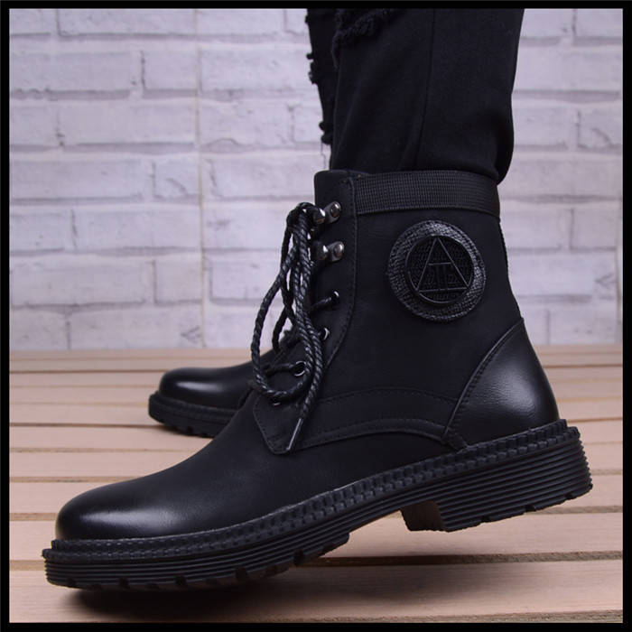 市場 メンズブーツ レザーブーツ アウトドア レザーシューズ 秋冬靴 ショートブーツ レースアップブーツ