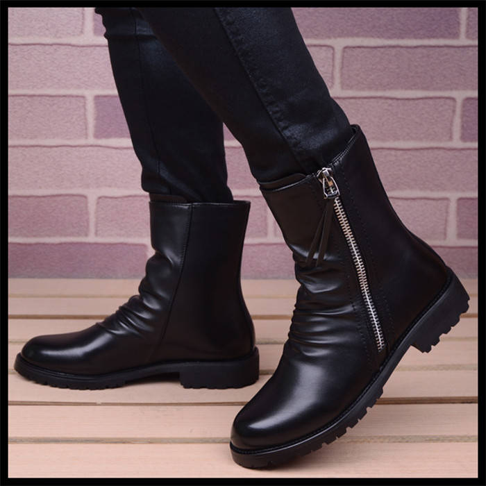 メンズブーツ ショートブーツ レザーシューズ カジュアルブーツ 秋冬靴 アウトドアブーツ