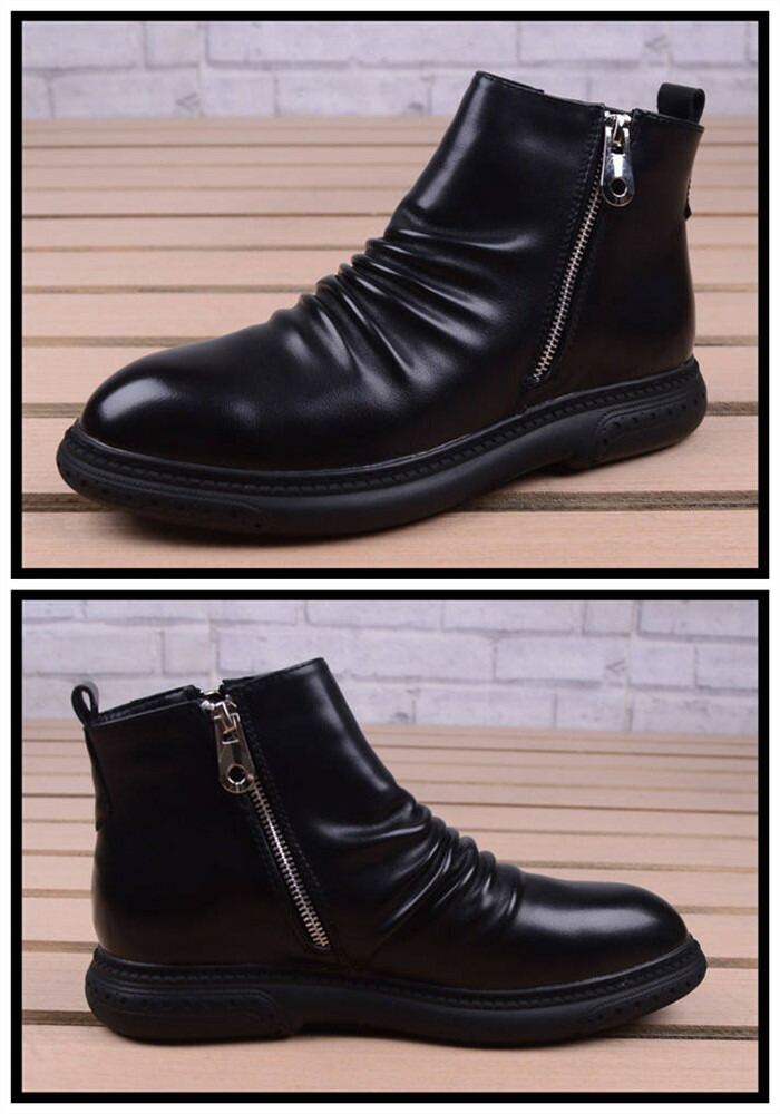 市場 メンズブーツ レザーブーツ 秋冬靴 ショートブーツ レザーシューズ アウトドアカジュアルブーツ