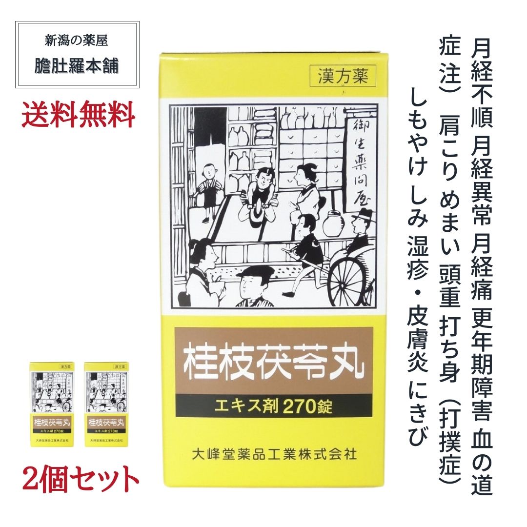 本日最大！ポイント13倍！ 桂枝茯苓丸 エキス錠 OM 約60日分 270錠 X 2 更年期障害 月経不順 月経異常 月経痛 血の道症 肩こり めまい 頭重 打ち身 打撲症 しもやけ しみ 　更年期 漢方 婦人薬 【大峰】 【送料無料】 【第２類医薬品】 P5