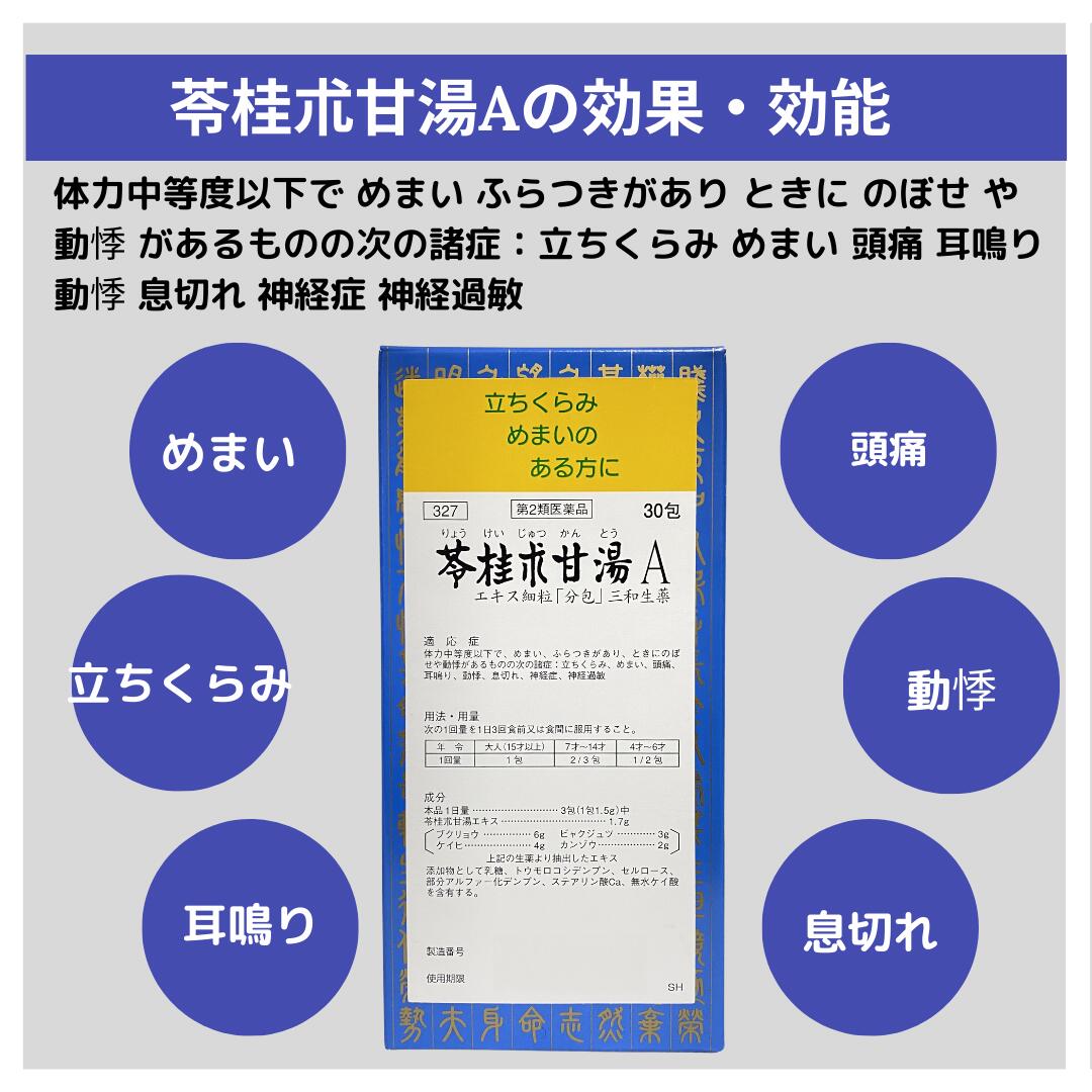 市場 本日最大P16倍 約20日分 動悸 2 めまい 苓桂朮甘湯 分包 頭痛 耳鳴り A 立ちくらみ 30包 エキス細粒 X