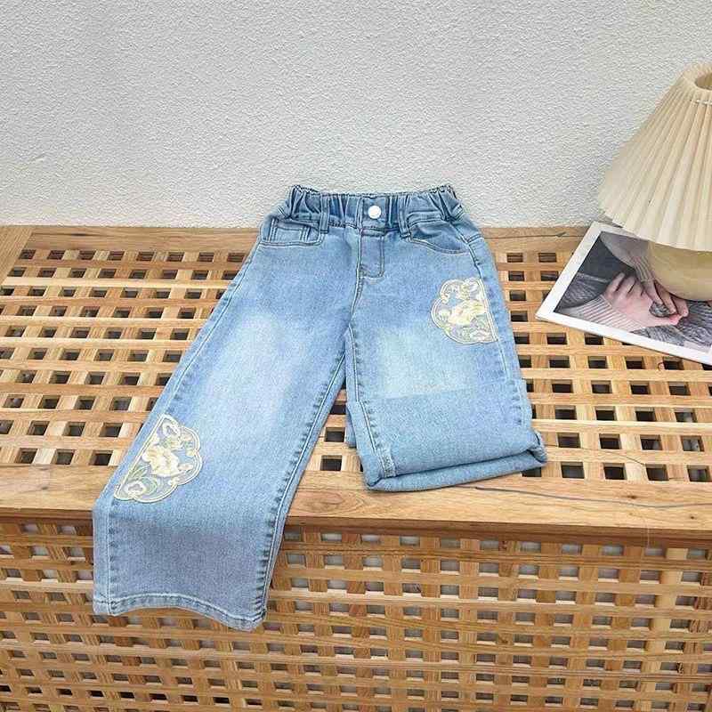 子供服 セットアップ 女の子 新しい中国風 Tシャツ デニムパンツ 2点セット 薄手 夏服 かわいい ガールズ 4,728円