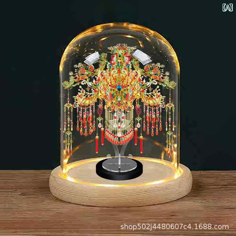立体パズル メタル 組み立てモデル 鳳冠 花轎 3Dパズル DIY 手作り 金属製 防塵カバー付き インテリア 雑貨