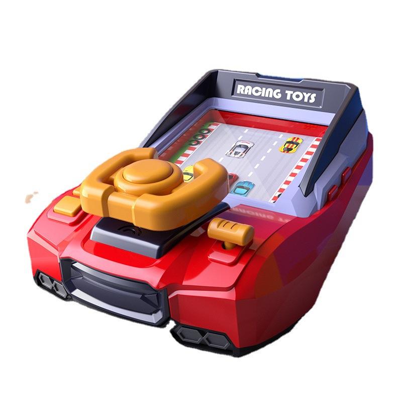 知育玩具 子供用 運転おもちゃ シミュレーション ハンドル 早期教育 視覚追跡 音声 音楽 3歳以下 ベビー 幼児 プラスチック製 ブルー レッド
