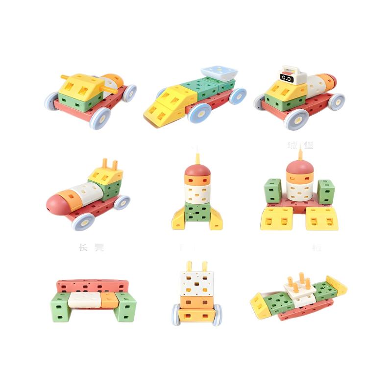 ブロック おもちゃ 車 1歳 2歳 3歳 4歳 5歳 6歳 子供 幼児 知育玩具 大粒 ブロック 男の子 女の子 組み立て