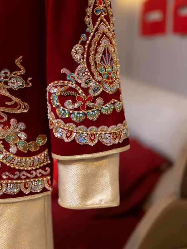 メンズ 唐装 結婚式 披露宴 男性用 ポリエステル 繊維 刺・墸 チャイナ風 S M L XL XXL