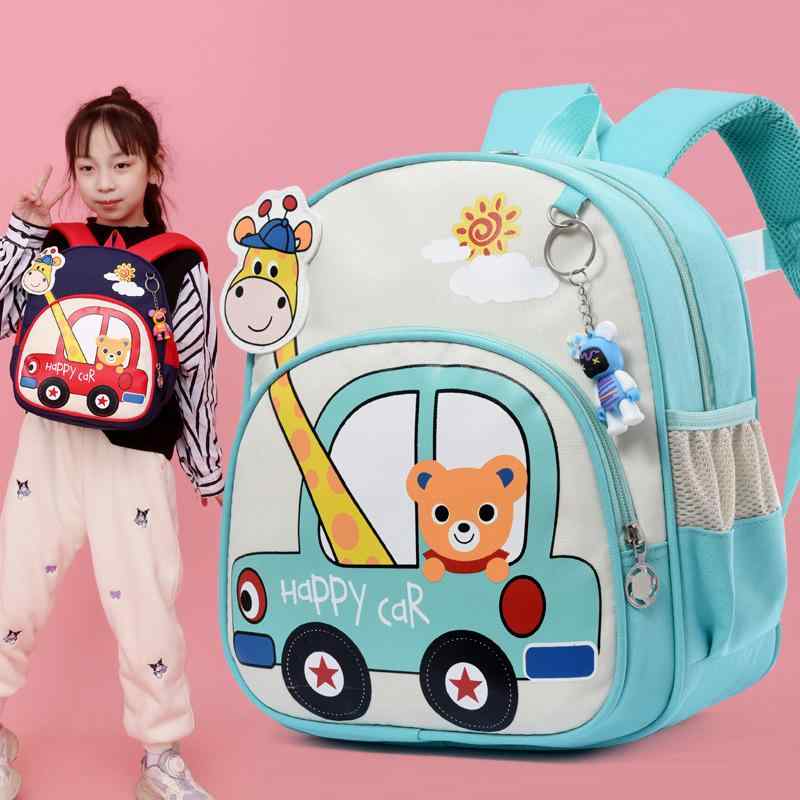 リュックサック キッズ 子供用 バッグ かわいい 熊柄 プリント ピンク グリーン ネイビー パープル レッド 通園 遠足 男の子 女の子 保育園 幼稚園 軽量 撥水 ナイロン