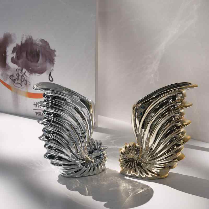 花瓶 北欧 白 陶器 フラワーベース リビング 展覧会 会場 インテリア 水耕栽培 生花 電気メッキ加工