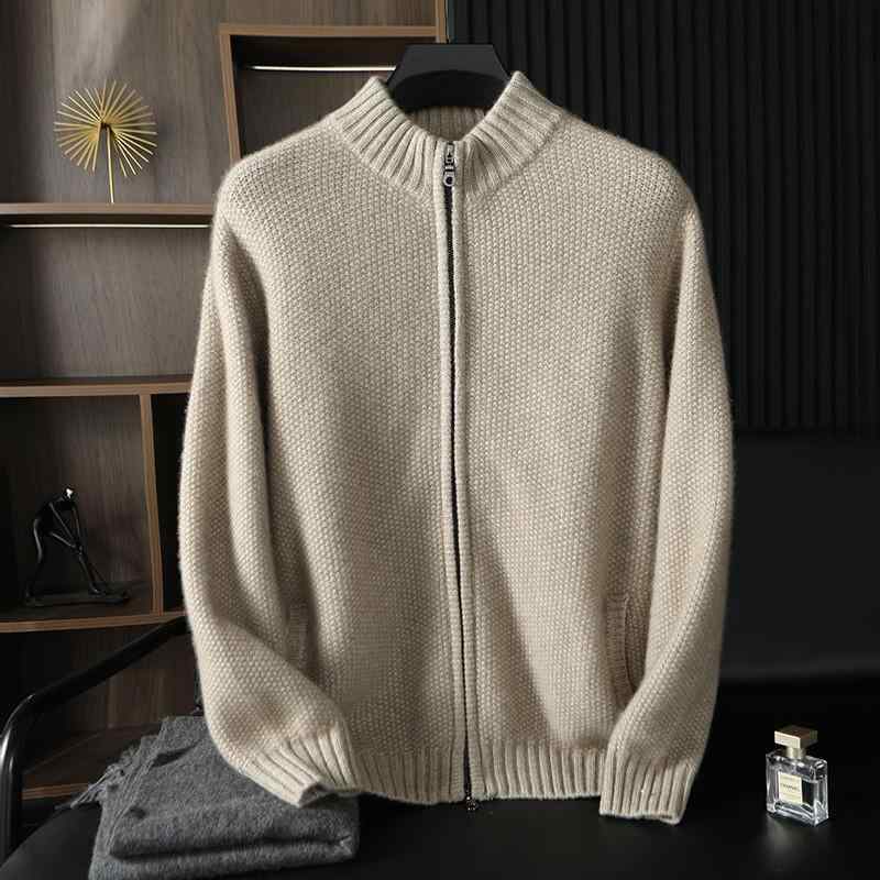 ニット カーディガン メンズ 男性用 カシミヤ100% セーター 厚手 ハーフハイネック プルオーバー 暖かい 秋冬 トップス 紳士服 普段使い 46,691円