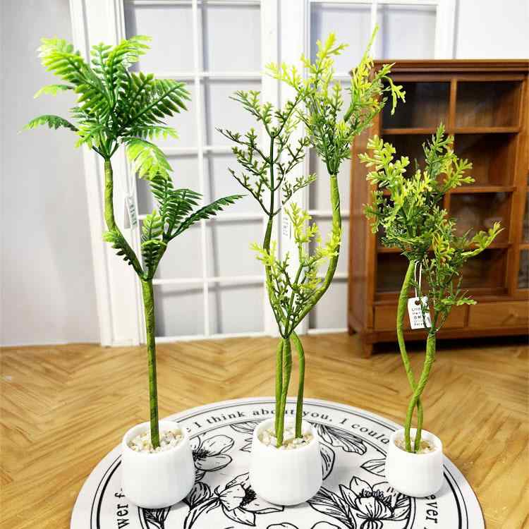 模型 ミニチュア 観葉植物 南天竹 藍花楹 ドールハウス ディスプレイ デスク 飾り プラスチック