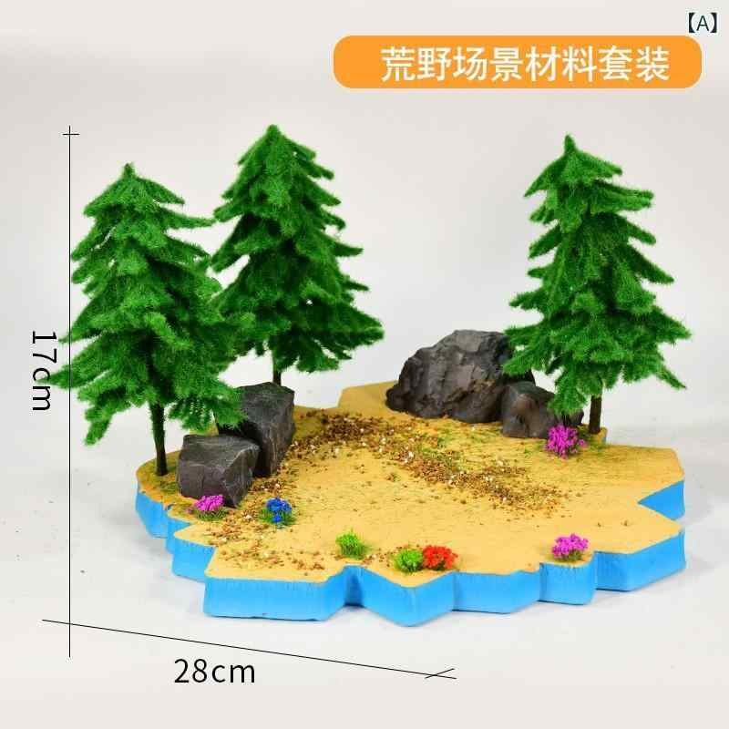 建築模型 DIY 手作り キット 荒野 森林 雪景色 火山 シーン 素材セット｜Tanzan