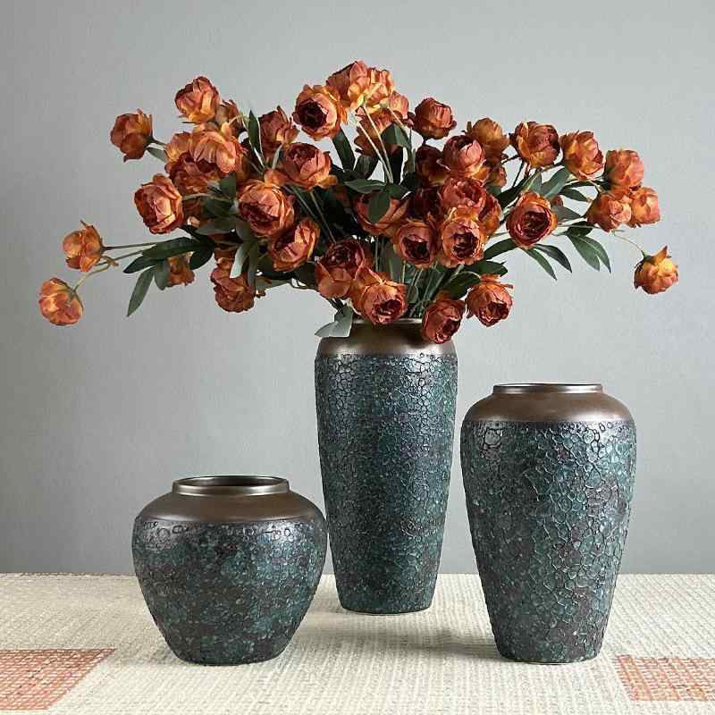 花瓶 陶器 インテリア 中華風 景徳鎮[Kei Toku Chin] 陶磁器 創造的 泡[Hou] 装飾品