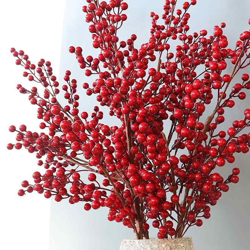 花立て 室内装飾 紅果 相思紅豆 飾りつけ クリスマス 新年 縁起物