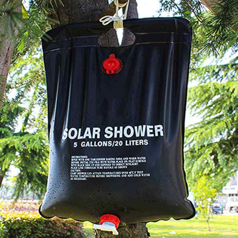 アウトドア 水袋 20L ポータブル ソーラー シャワー 簡易 温水 シャワー 太陽熱 温水器 キャンプ 海水浴