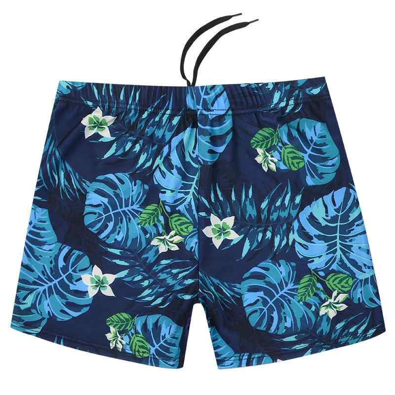 水着 メンズ 男性用 ゆったり 体型カバー ビーチパンツ リゾート 海水パンツ 速乾 ポリエステル スイムウェア 白菊花 黒底大椰樹 音楽功夫パンダ 叢林物語画像