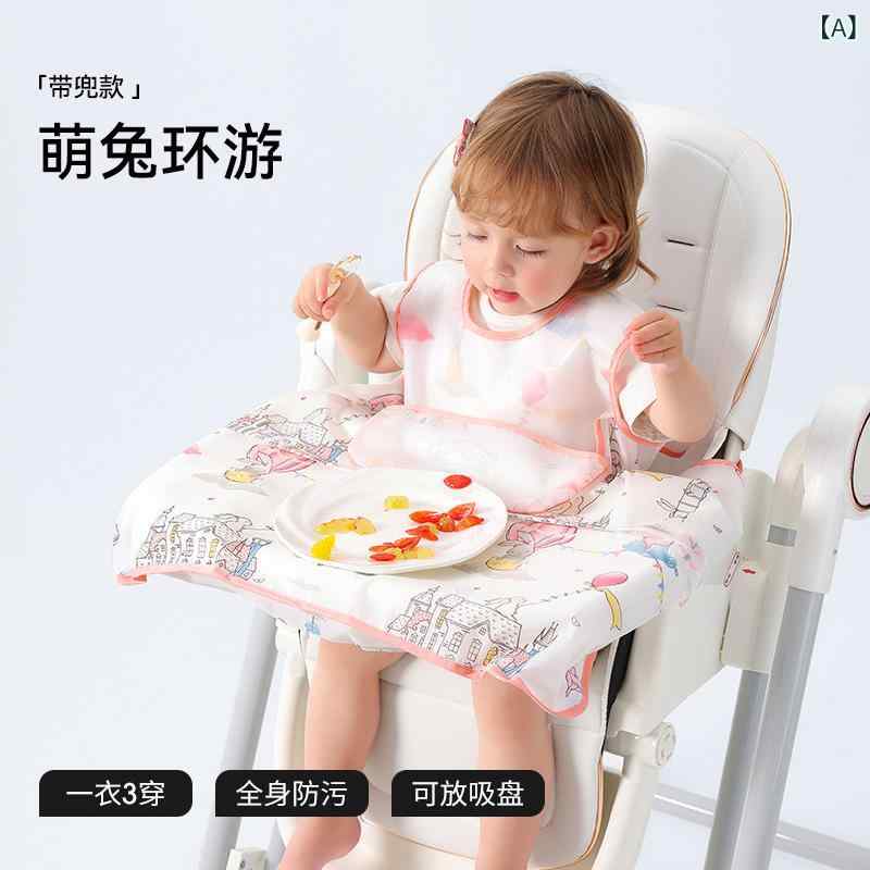 ベビー 食事用エプロン カバーオール 防水 防汚 撥水 ポリエステル カートゥーン柄 離乳食 幼児 子供 男の子 女の子 4ヶ月～6歳 スペース旅行 萌えウサギ 海の微笑み カフィマン恐竜 キャンプ旅行
