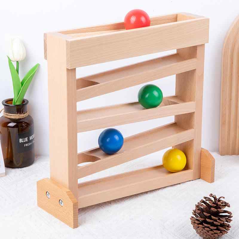 木製遊び道具 赤ちゃん用 視力追い掛ける モンテッソーリ教具 1歳 2歳 3歳 4歳 5歳 6歳 掴む 握る 形づくる 知育遊び道具 木製どんぶり鉢 線路 貨物自動車 マーブル 転がし 遊び道具