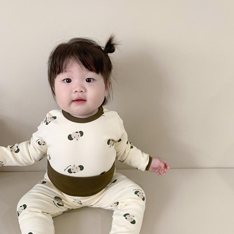 ベビー パジャマ 上下セット 綿 高腰 腹巻 春秋 部屋着 赤ちゃん 男の子 女の子 66 73 80 90 100