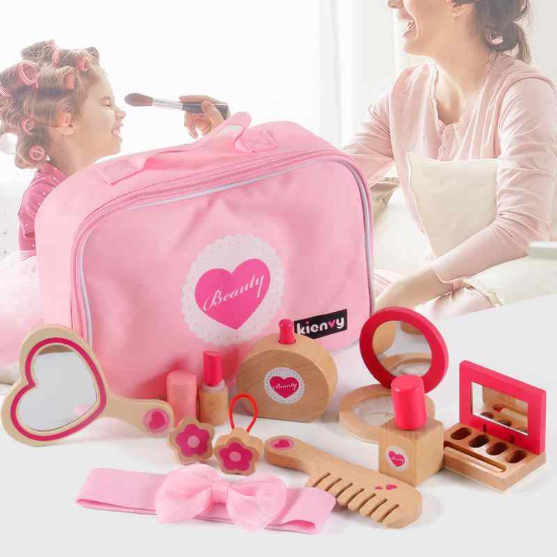 ドレッサー キッズ 女の子 子供用 木製 メイク おもちゃ セット 知育玩具 ごっこ遊び コスメ 椅子付き かわいい