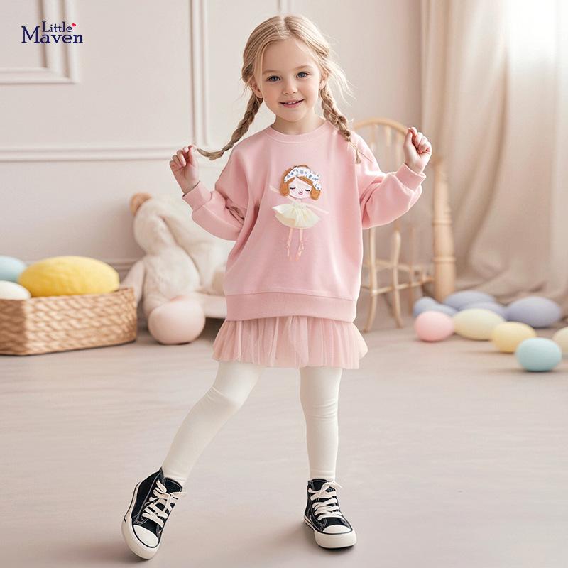 子供服 女の子用 衛衣 ワンピース セットアップ 2点セット コットン100% 長袖 長ズボン かわいい 秋 90cm 100cm 110cm 120cm 130cm 140cm