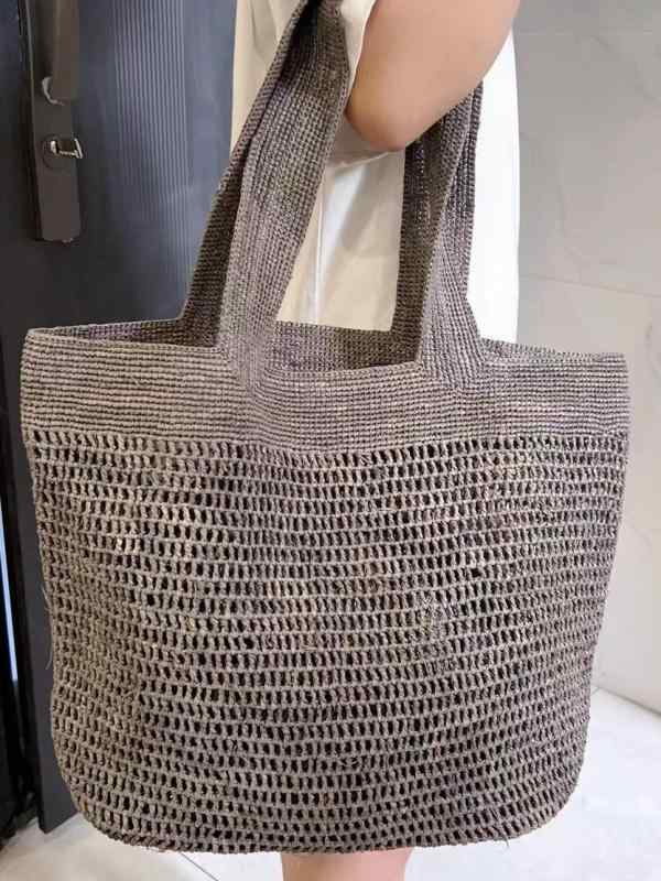 カゴバッグ レディース ラフィア 草編み トートバッグ ショルダーバッグ 肩掛け 手編み 軽量 大容量 通勤 普段使い ビーチ リゾート 旅行 グレー ベージュ コーヒー オレンジ