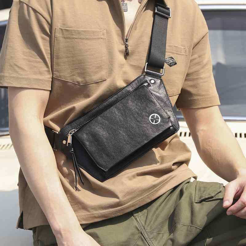 バッグ 男性用 レザー ウエストバッグ カジュアル スポーツ 鞄 メンズ ボディバッグ カモフラージュ柄 ファッション 斜めがけ 小型 ブラック トラベル|Tanzan