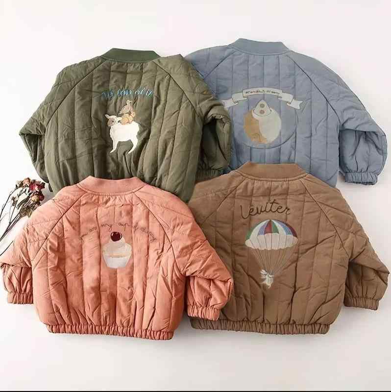子供服 ジャケット 子供 飛行服風 コットン アウター ベビー服 長袖 丸首 かわいい イングランド風 秋冬 80cm 90cm 100cm 110cm 120cm 130cm