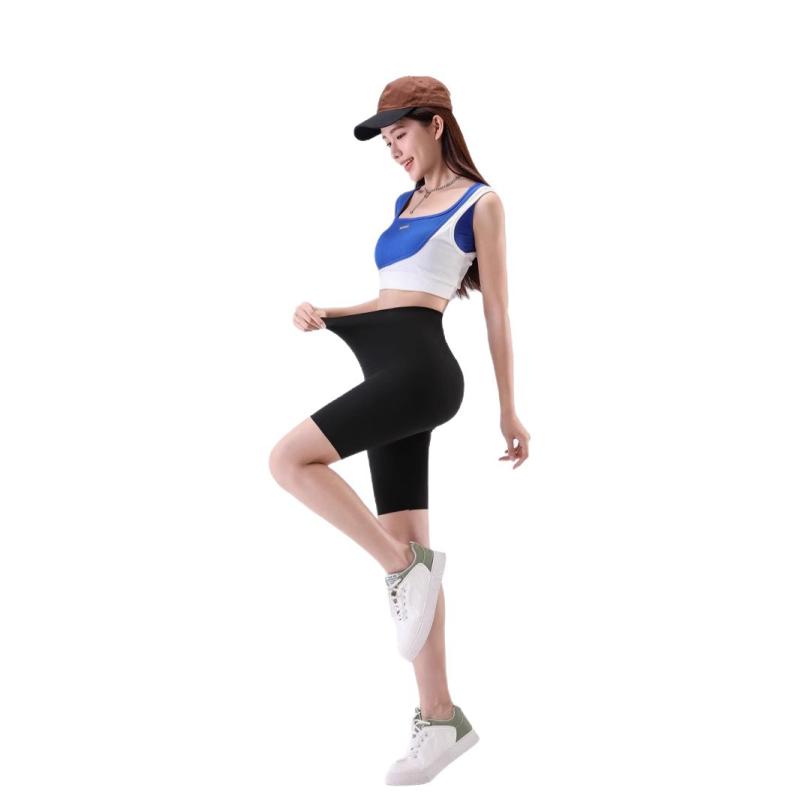 レギンス レディース スパッツ 5分丈 ショート丈 スポーツ ヨガパンツ ハイウエスト ヒップアップ 腹押さえ 薄手 無地 ブラック ホワイト グレー ブラウン
