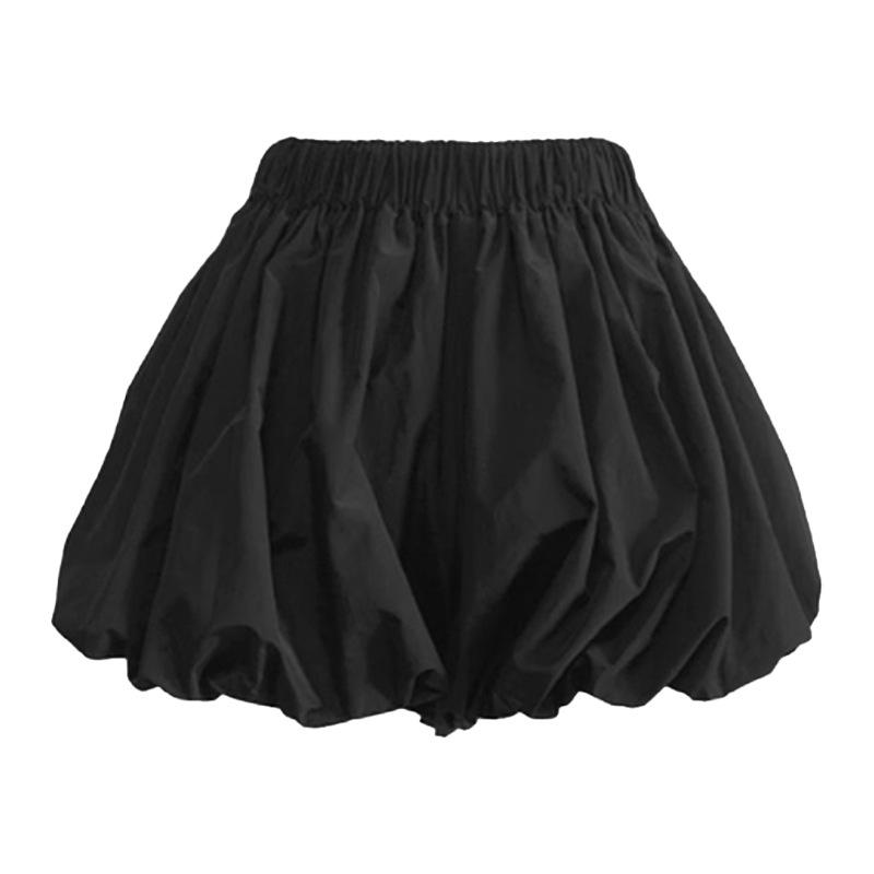 スカート レディース キュロットパンツ バルーンパンツ Aライン ハイウエスト ショートパンツ ゆったり 3分丈パンツ 夏 白 黒 ポケット付き カジュアル かわいい
