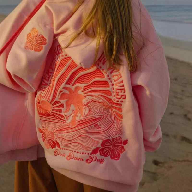 パーカー レディース ドロップショルダー 刺繍入り スウェット プルオーバー ライトブルー ピンク カーキ ライトグレー ロイヤルブルー ホワイト グレー パステルパープル XS S M L XL XXL 幾何学模様 かわいい 長袖 秋冬 普段使い
