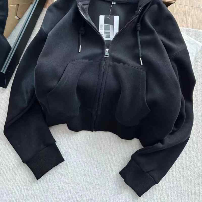 パーカー レディース 春秋 薄手 ショート丈 ジップアップ フーディ かわいい 無地 長袖 トップス アウター S M L XL 2XL ピンク系 ブルー系 グレー系