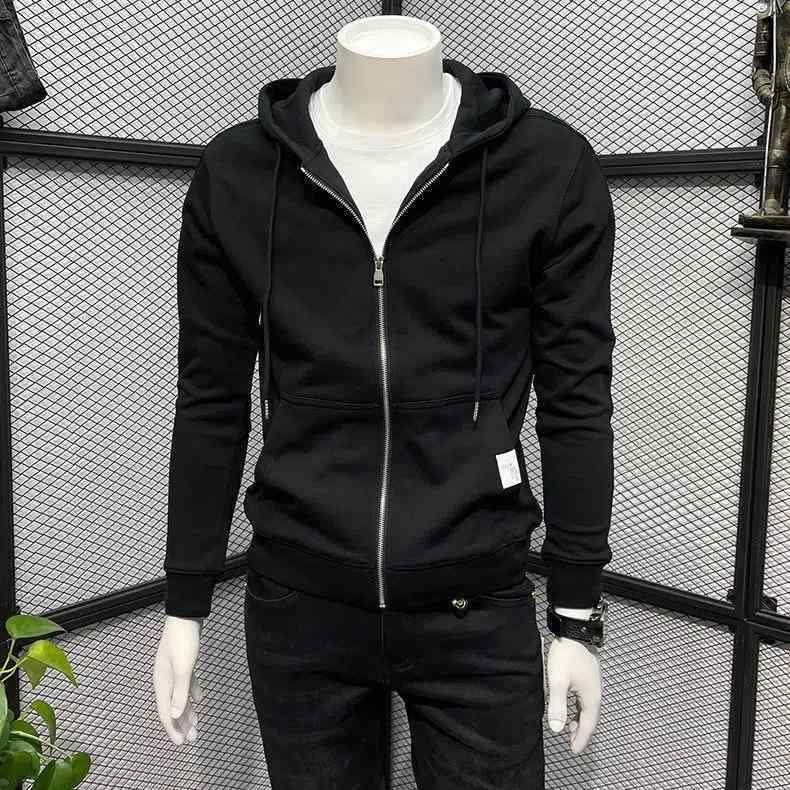 パーカー メンズ 男性用 裏起毛 ジップアップ 無地 スウェット トレーナー トップス スポーティー カジュアル ブラック 黒 秋冬