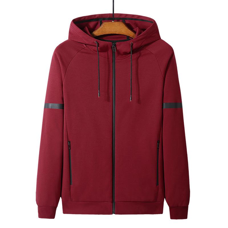 スウェット メンズ コットン ジップアップ パーカー スポーツ トレーニングウェア 長袖 トップス 無地 春秋 L XL 2XL 3XL 4XL 5XL 6XL