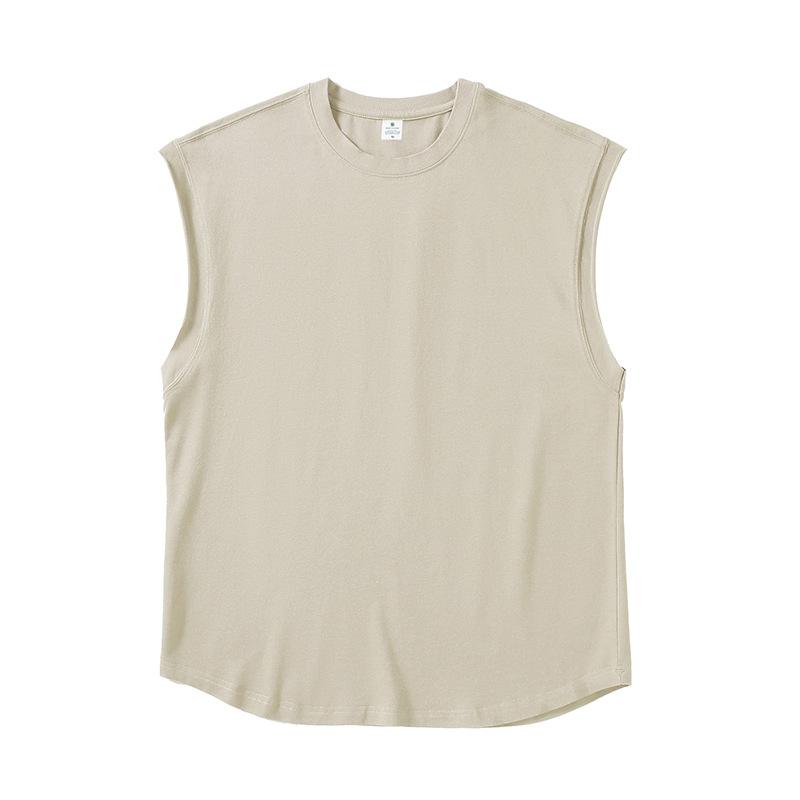 Tシャツ メンズ タンクトップ コットン100% ノースリーブ ビッグシルエット ストリート カジュアル ルームウェア 普段使い 重ね着 白 黒