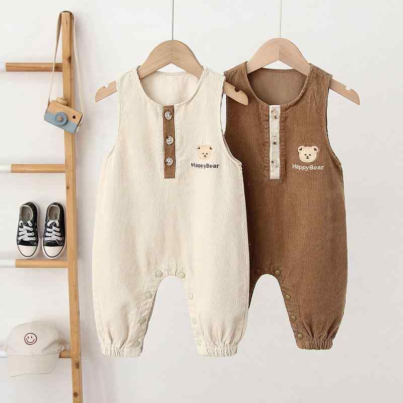 子供用パンツ ベビー キッズ コーデュロイ サロペット ロングパンツ 春秋 70 80 90 ベージュ ブラウン かわいい おしゃれ