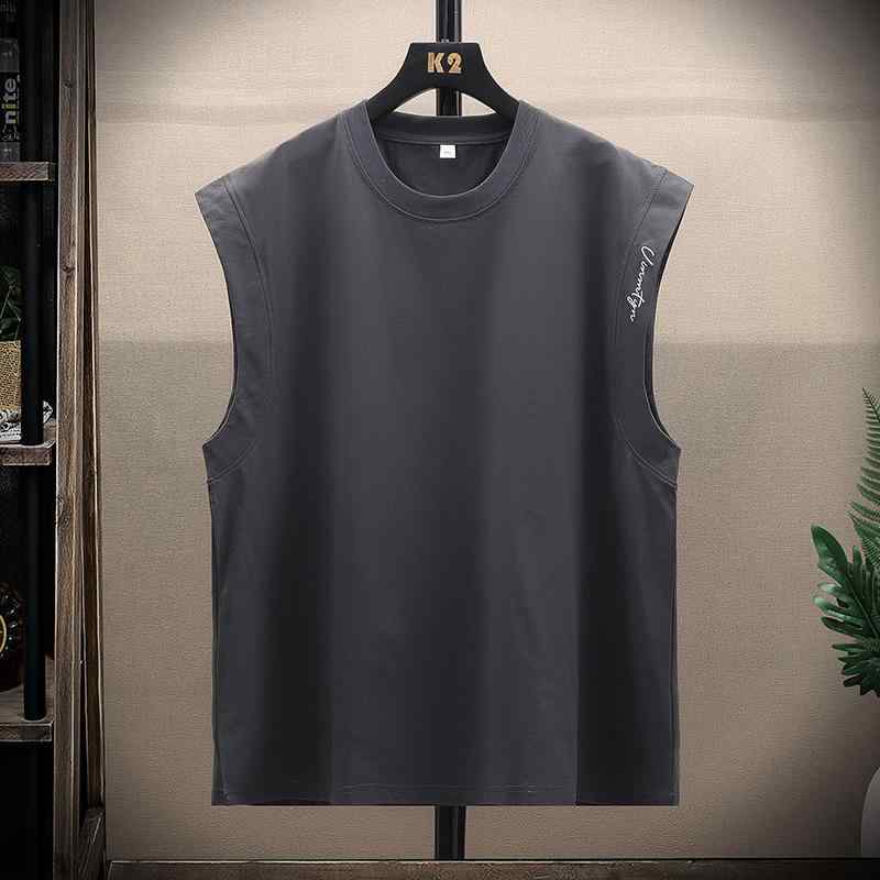 Tシャツ メンズ ノースリーブ スポーツ ポリエステル 刺・墸 無地 ゆったり 大きいサイズ 薄手 夏 部屋着 カジュアル 普段使い ブラック グレー ベージュ