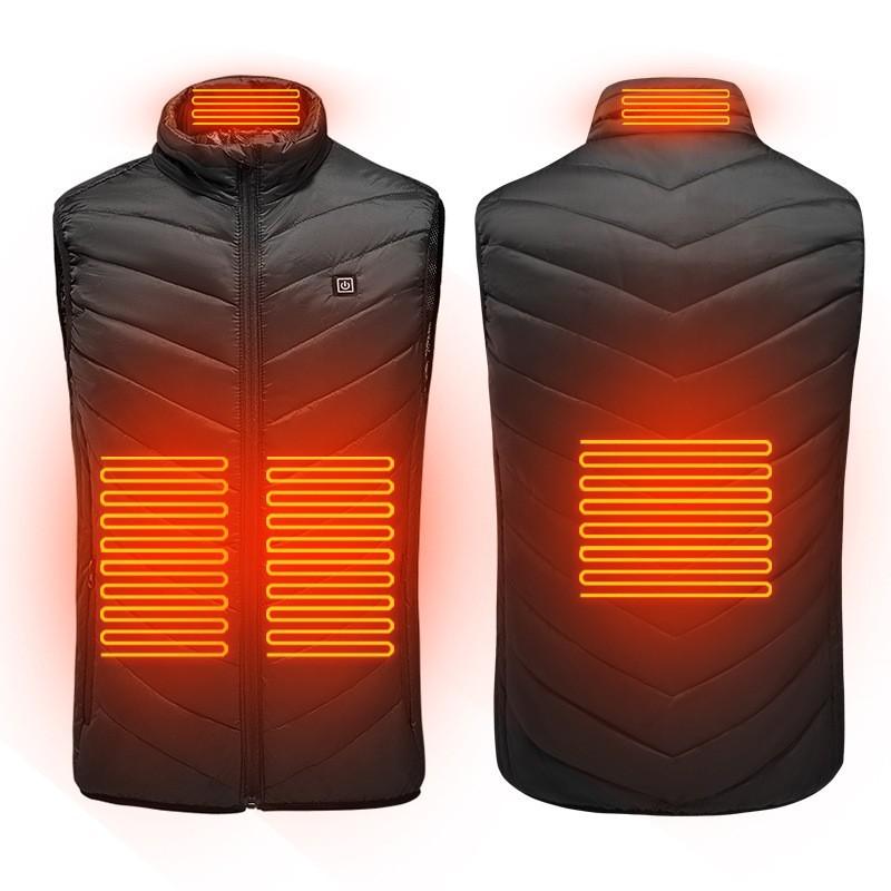 ベスト 男性用 電熱ベスト ヒーターベスト 発熱ベスト 恒温 保温 ポリエステル 伸縮性 軽量 防寒 インナーベスト チョッキ 釣り アウトドア バイク ゴルフ 通勤 作業着 ブラック ブルー レッド